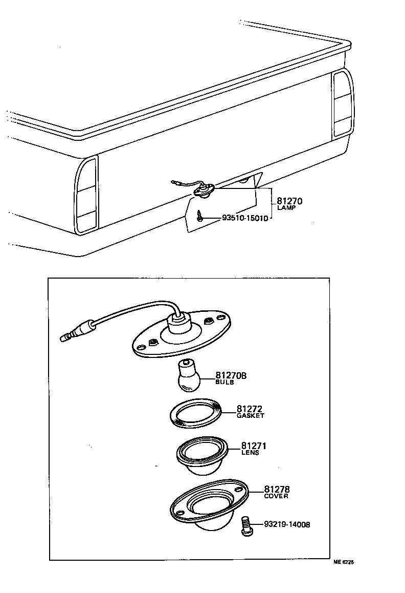 81270-89808 LAMP ASSY, LICENSE PLATE product image