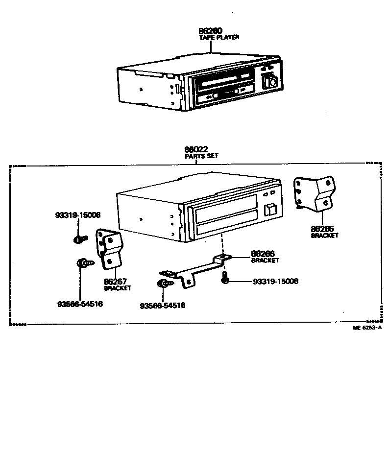 Toyota 86260-22060 TAPE PLAYER ASSY