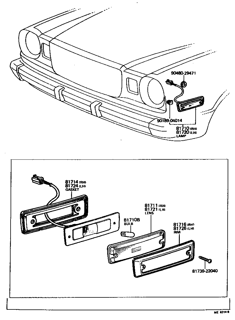 81730-29137 LAMP ASSY, FRONT MARKER, RH product image