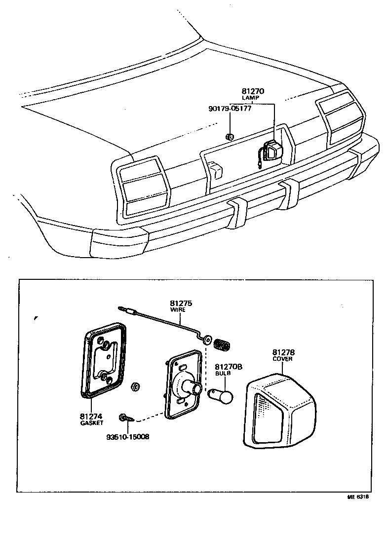 81270-29365 LAMP ASSY, LICENSE PLATE product image