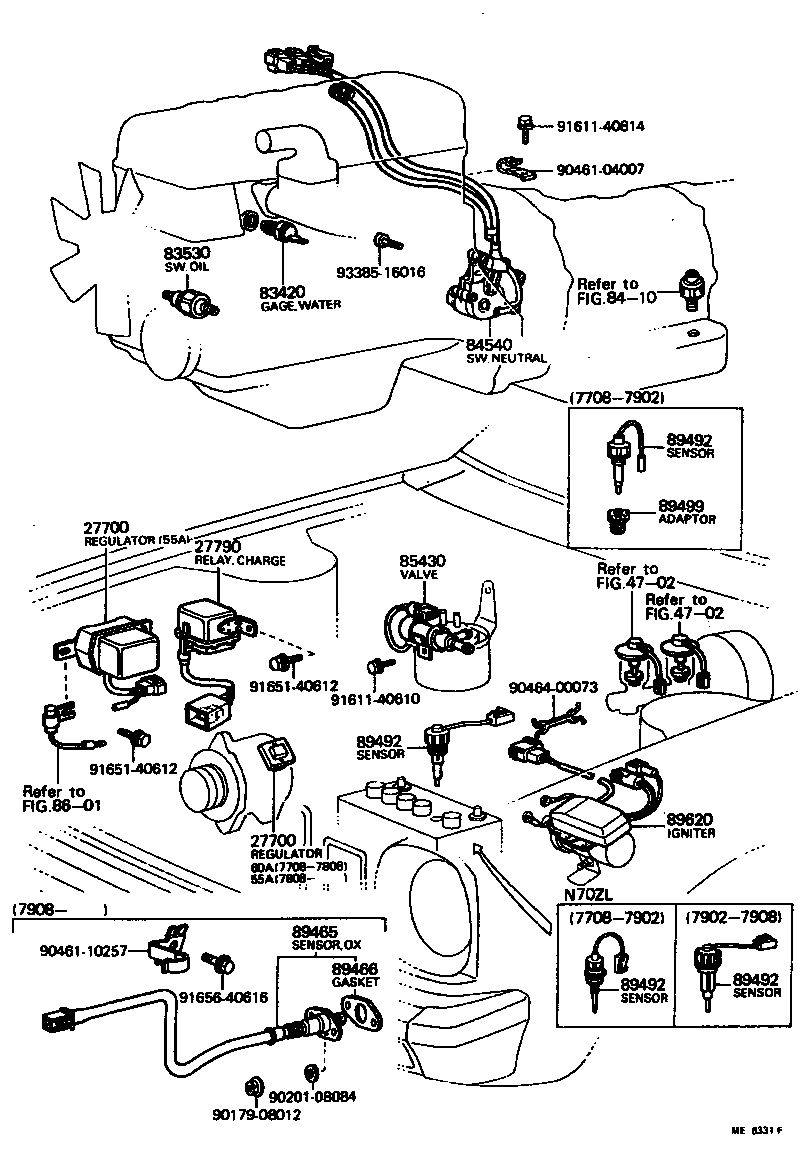 Toyota 83530-30040 SWITCH ASSY, OIL PRESSURE (FOR ENGINE)