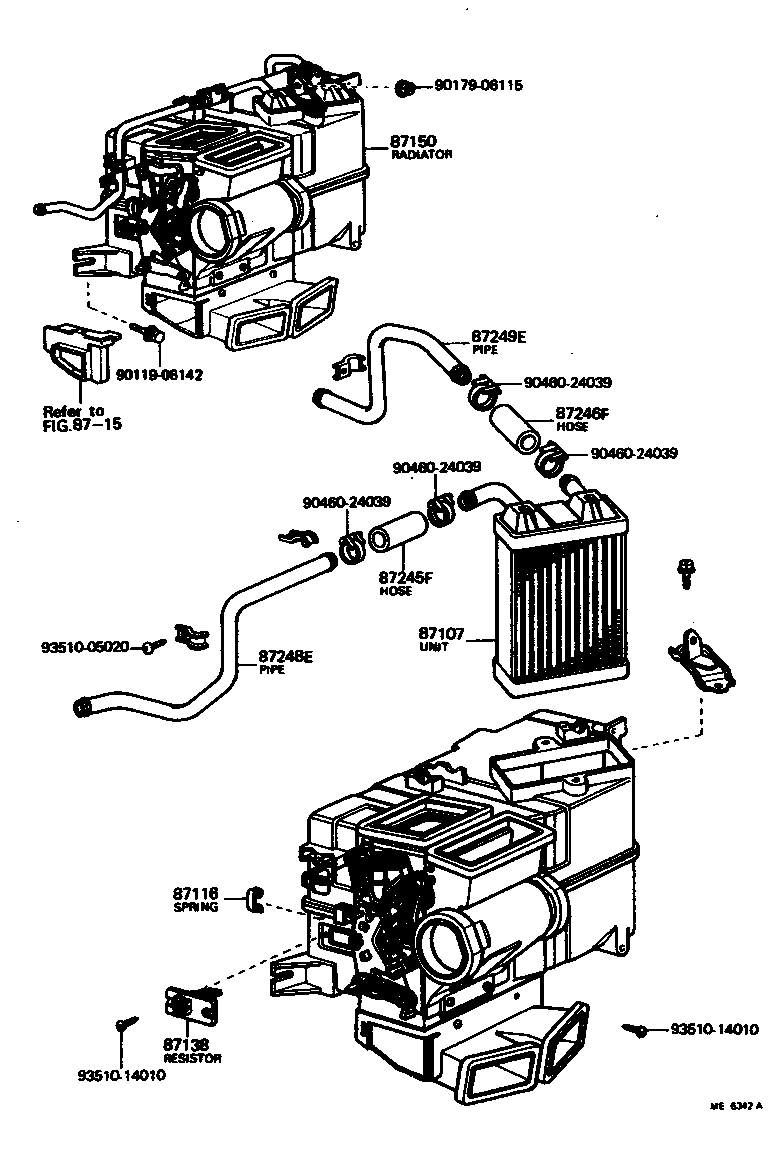 Toyota 87150-22071 RADIATOR ASSY, HEATER