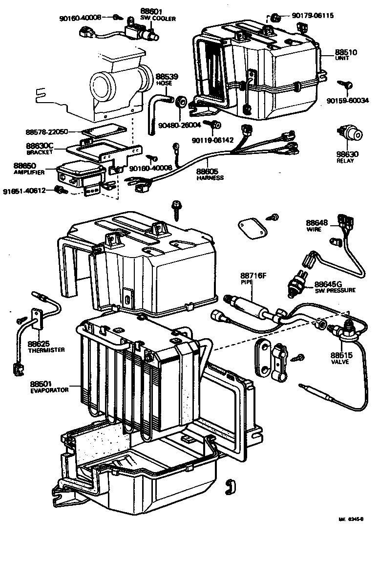 Toyota 88510-22072 UNIT ASSY, COOLER