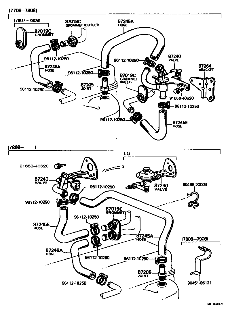 Toyota 87245-22280 HOSE, HEATER WATER, INLET E