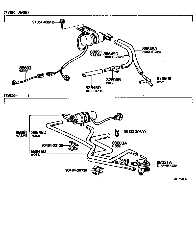 Toyota 88606-22020 DIAPHRAGM SUB-ASSY, IDLE-UP ACTUATOR