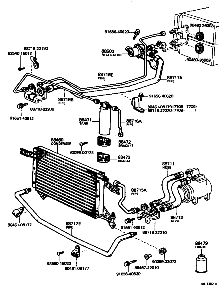 Toyota 88460-22130 CONDENSER ASSY, COOLER