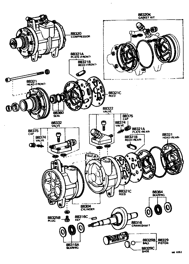 88320-22140 COMPRESSOR ASSY, COOLER product image