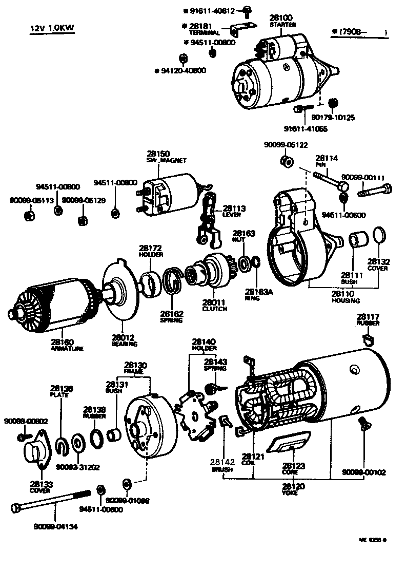 Toyota 28150-41011 SWITCH ASSY, MAGNET STARTER