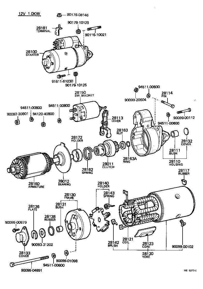 28100-34070 STARTER ASSY product image