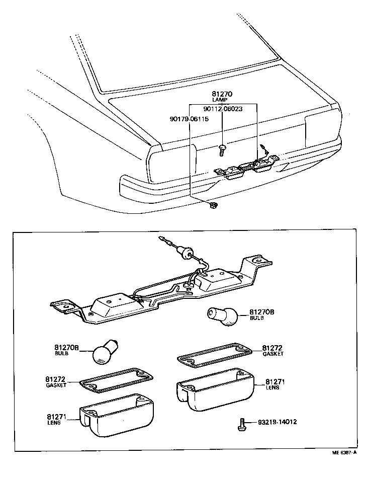81270-19396 LAMP ASSY, LICENSE PLATE product image