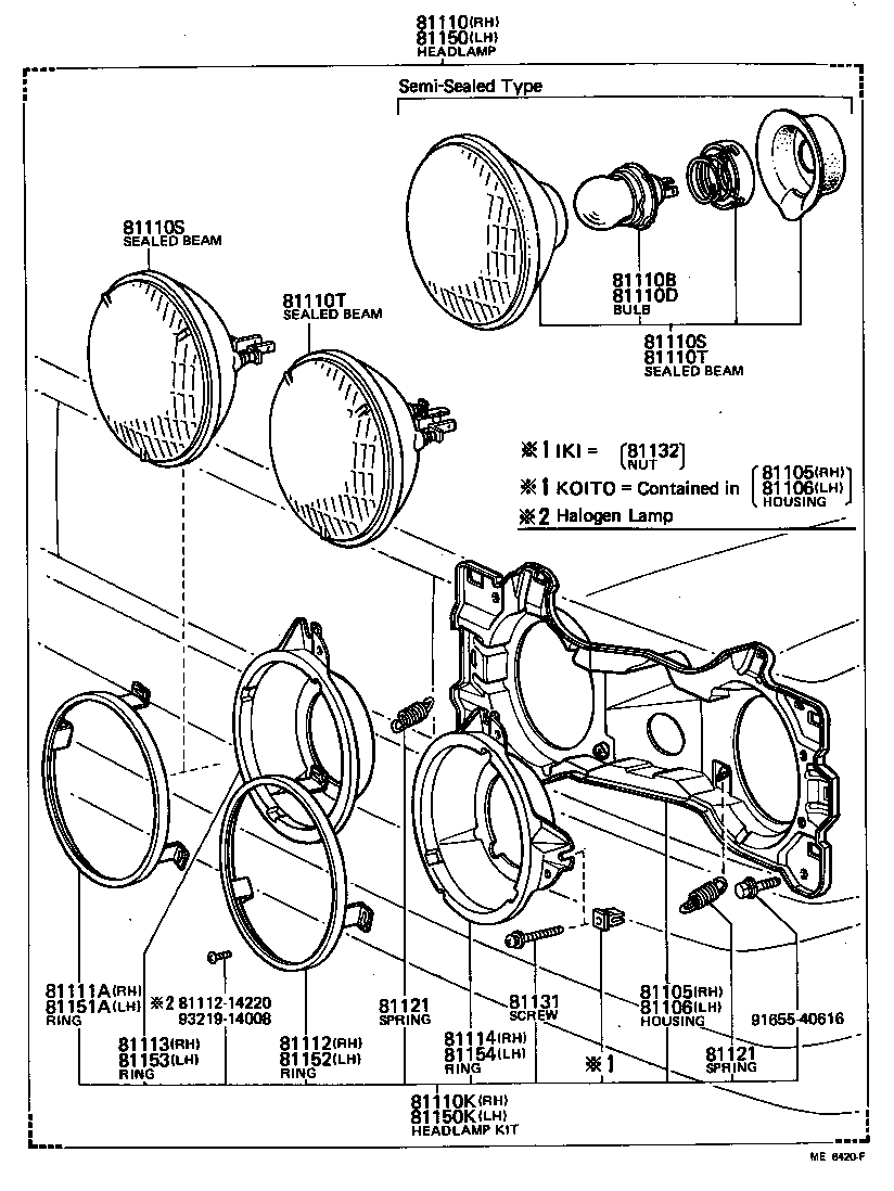 04817-14030 HEADLAMP KIT, W/O SEALED BEAM, RH product image