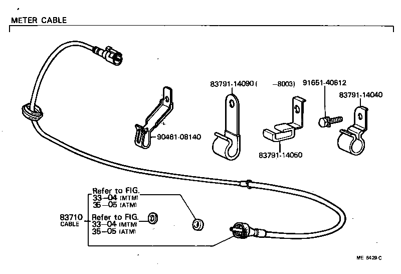 83241-14441 SPEEDOMETER ASSY product image