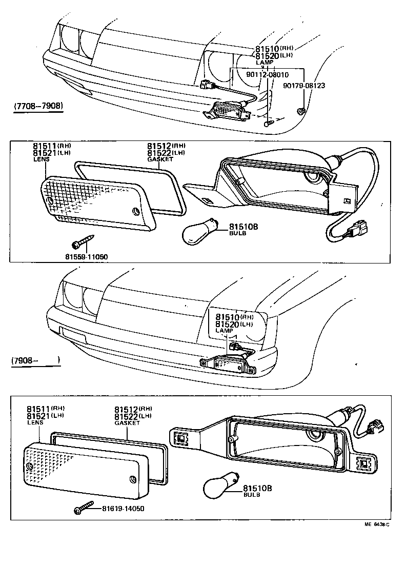 81520-19535 LAMP ASSY, FRONT TURN SIGNAL, LH product image