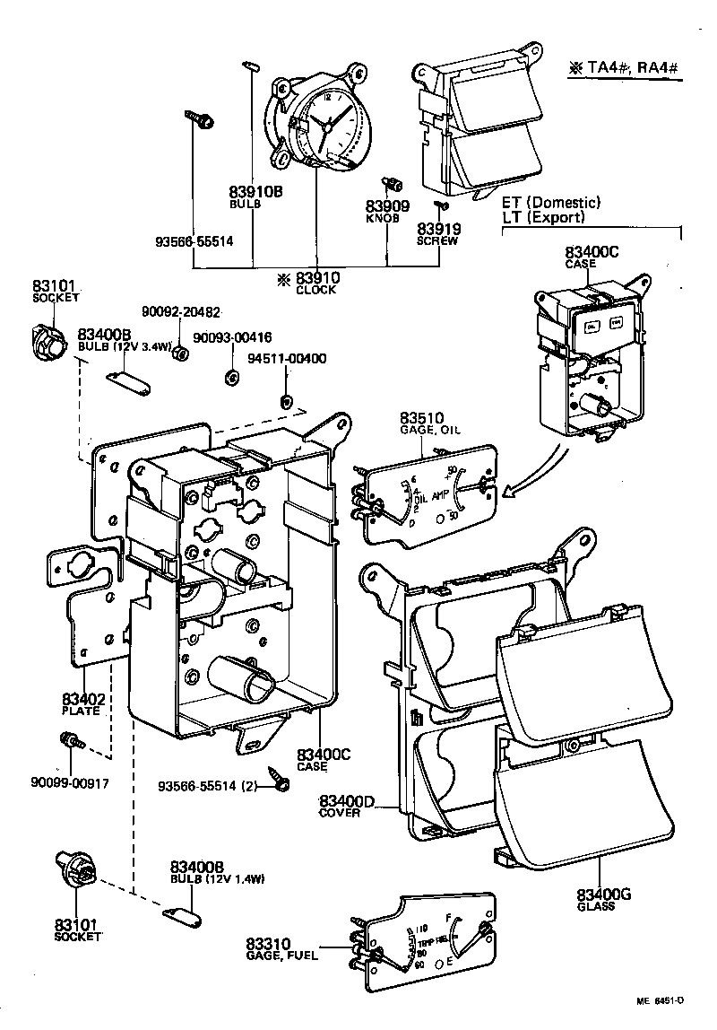 83132-14040 CASE, COMBINATION METER product image