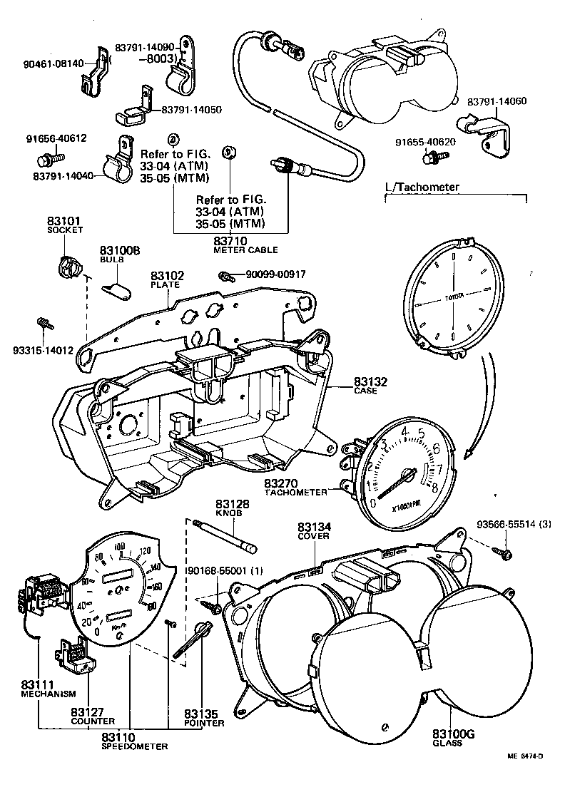 83132-14040 CASE, COMBINATION METER product image