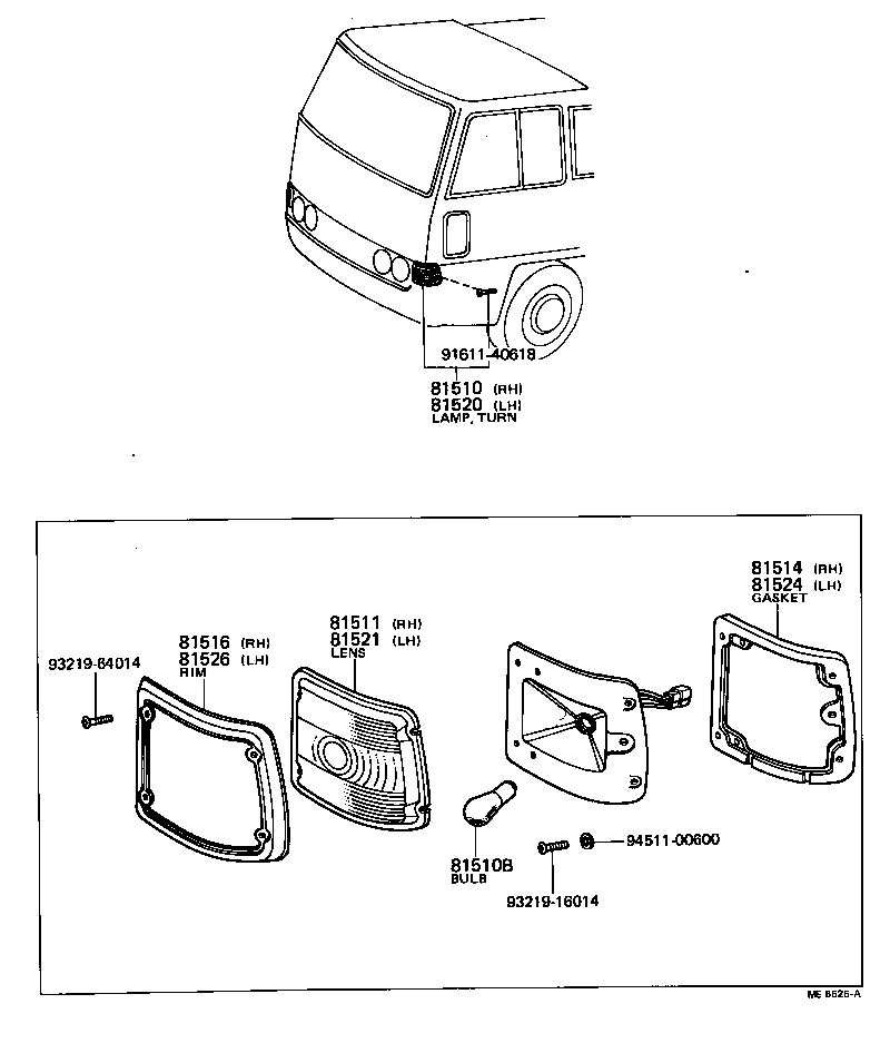 81520-36102 LAMP ASSY, FRONT TURN SIGNAL, LH product image