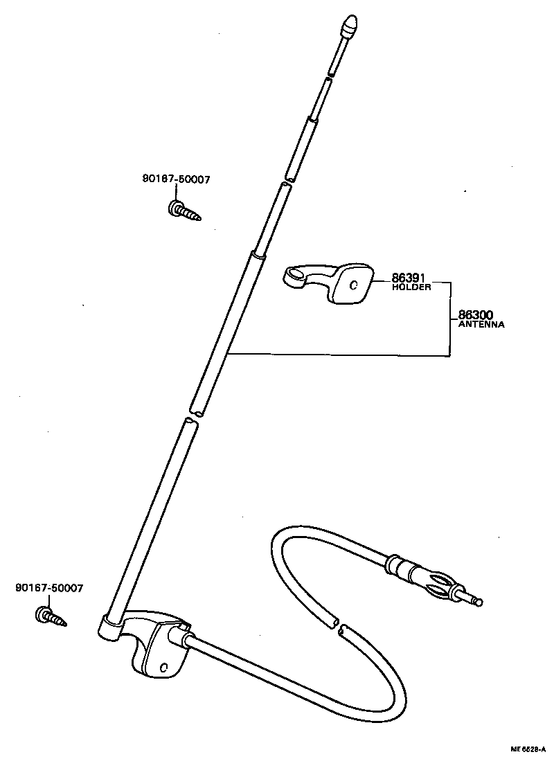 86300-95402 ANTENNA ASSY, W/HOLDER product image