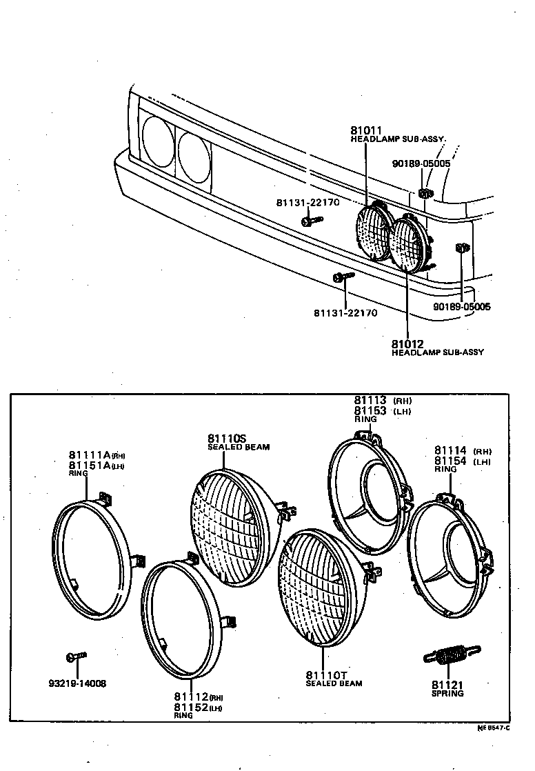 81012-39095 HEADLAMP SUB-ASSY, NO.2 product image