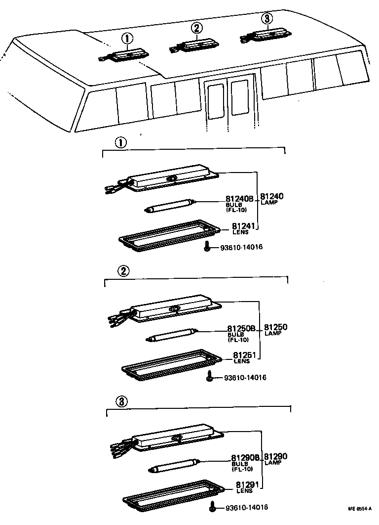 81205-90744 LAMP ASSY, ROOM, NO.2 product image