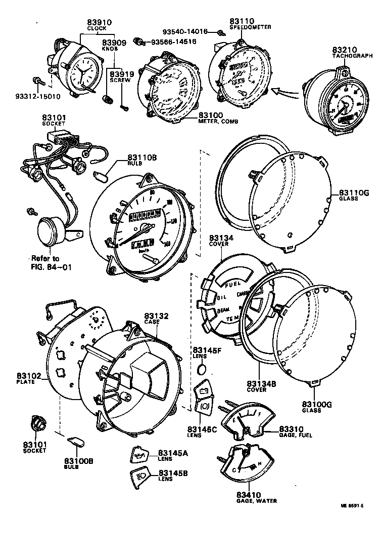 83101-95404 SOCKET SUB-ASSY, COMBINATION METER BULB product image