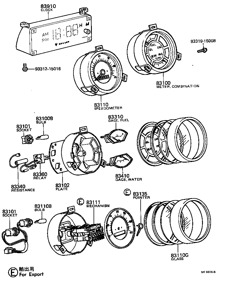 83110-36033 SPEEDOMETER ASSY product image