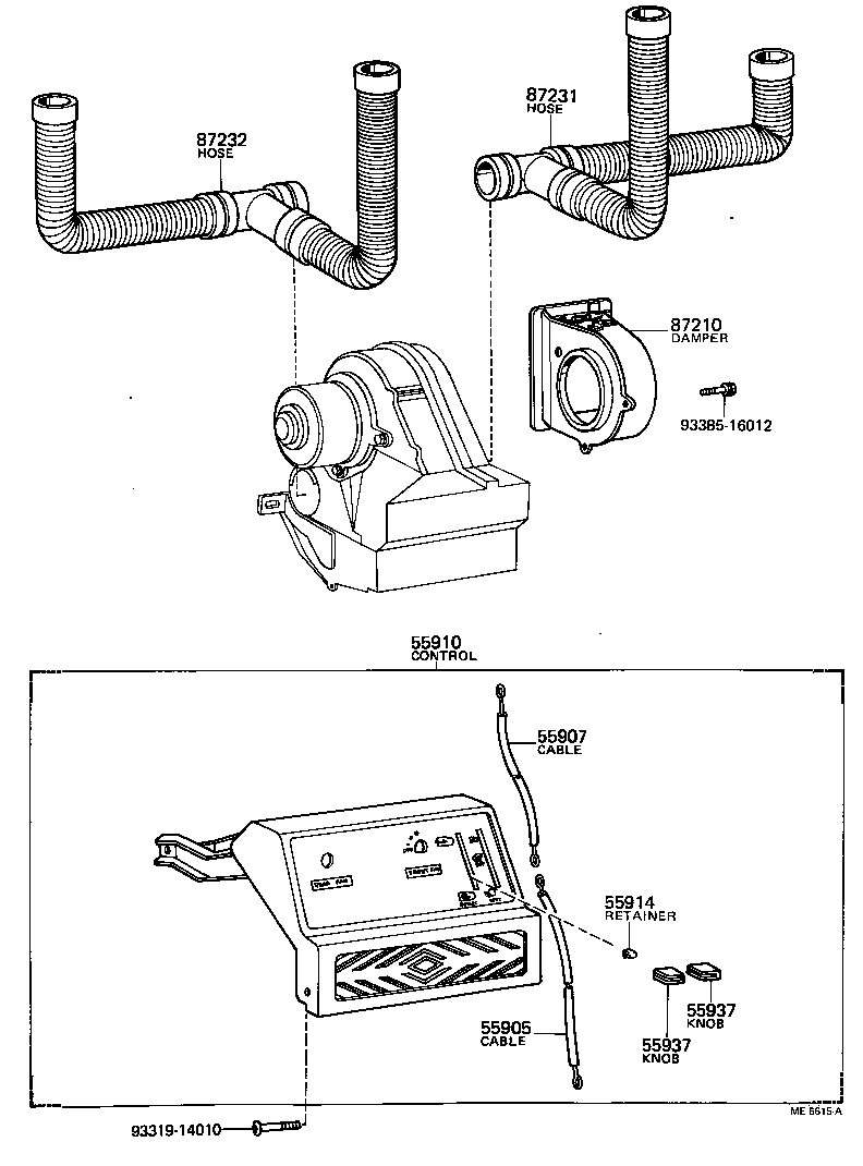 55910-36060 CONTROL ASSY, HEATER OR BOOST VENTILATOR product image