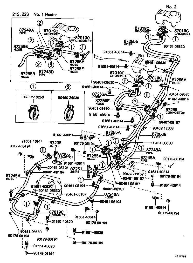 87206-60101 JOINT OR UNION, FRONT HEATER HOSE THROUGH OR INLET VALVE product image