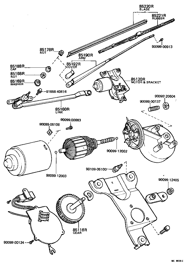 85178-14170 CAP, REAR WIPER PIVOT, NO.1 product image