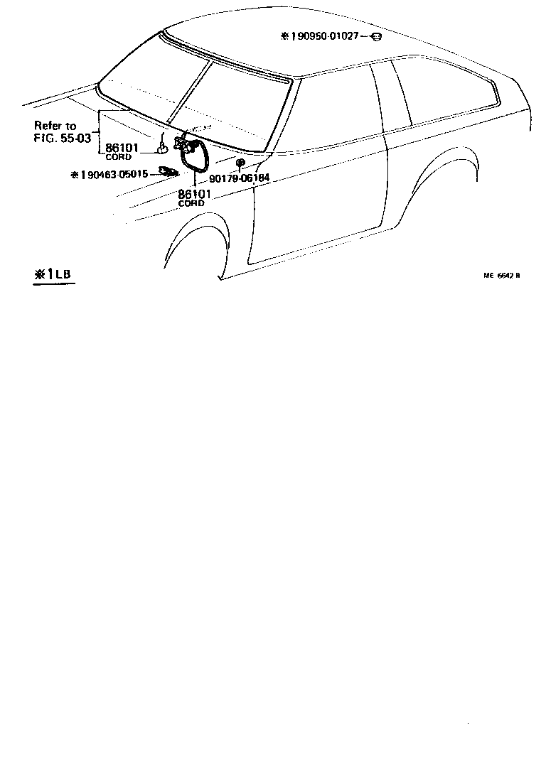 Toyota 86101-14120 CORD SUB-ASSY, ANTENNA