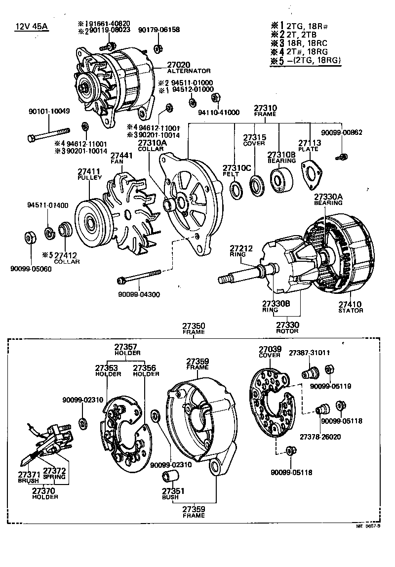 27310-38061 FRAME ASSY, DRIVE END, ALTERNATOR product image