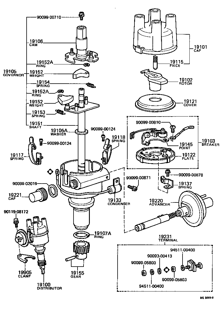19100-44020 DISTRIBUTOR ASSY product image