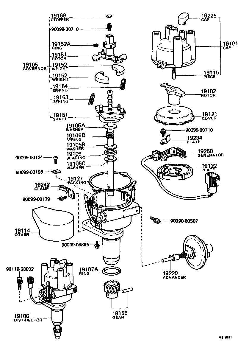 19114-38011 COVER, WATER PROOF(FOR DISTRIBUTOR) product image