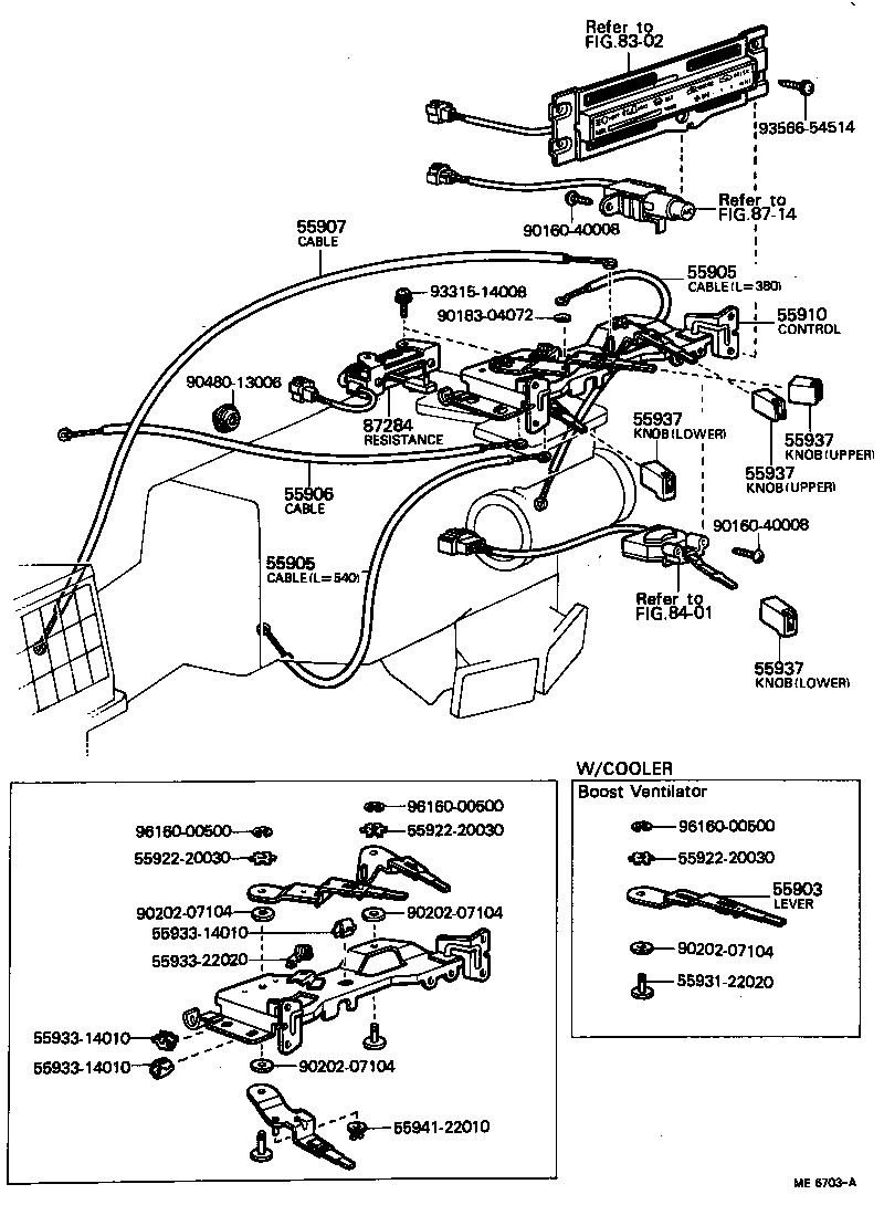 55907-22070 CABLE SUB-ASSY, HEATER CONTROL product image