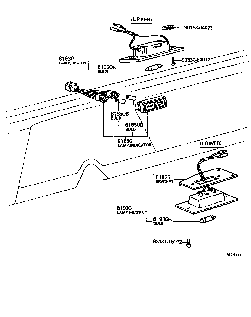 81850-60040 LAMP ASSY, INDICATOR product image