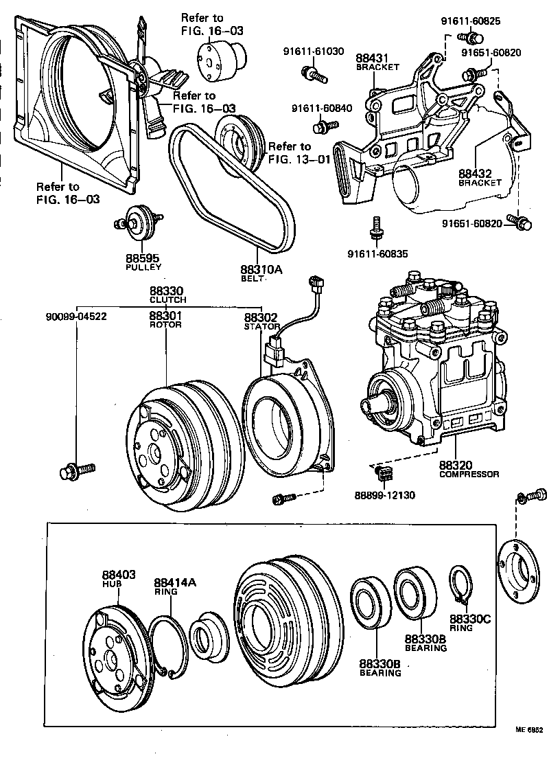 88444-36080 BRACKET, IDLER PULLEY (FOR COOLER) product image