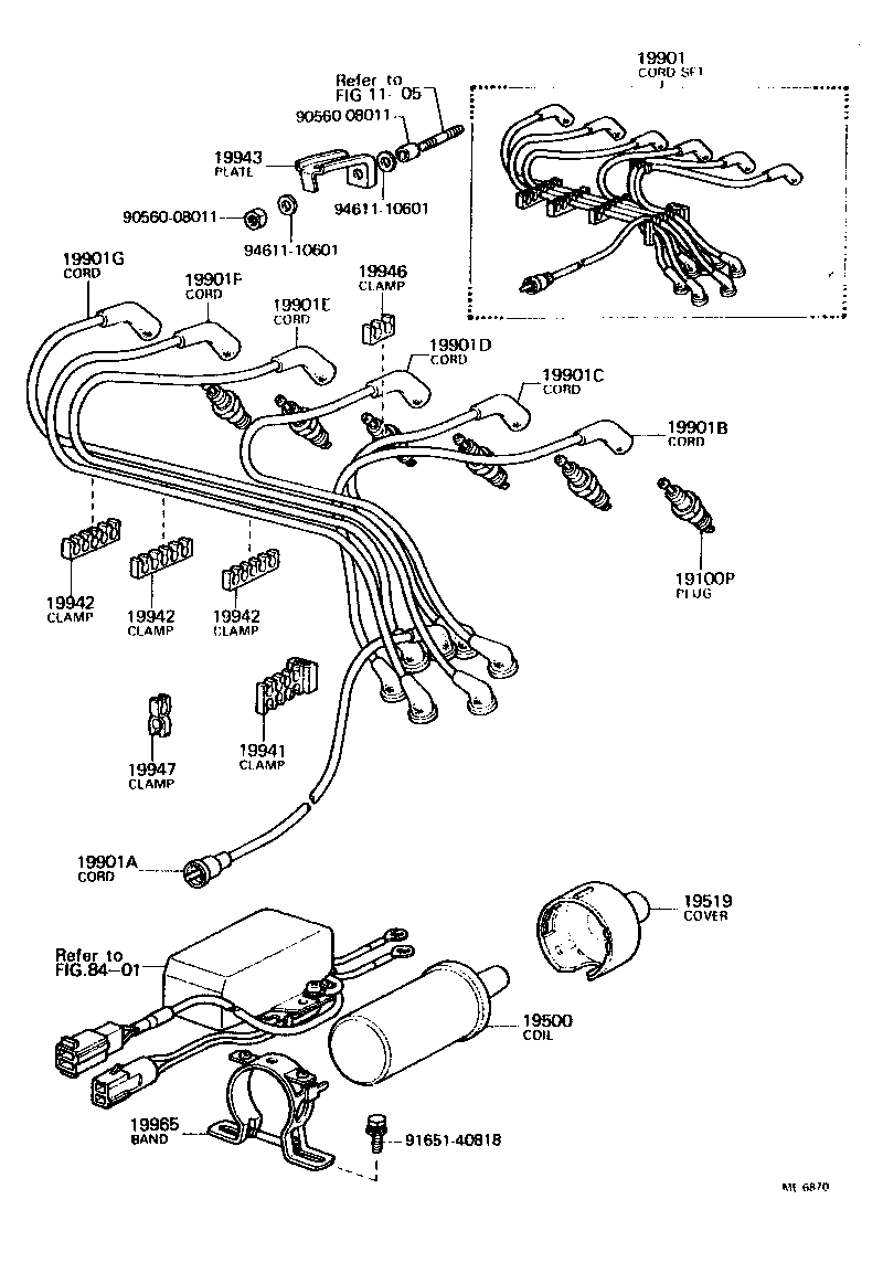 19941-61010 PLATE, RESISTIVE CORD CLAMP SUPPORT NO.1 product image