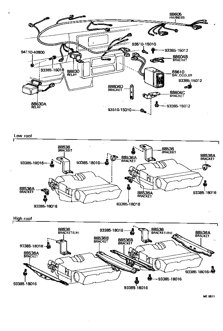 88536-90700 BRACKET, COOLING UNIT, NO.2 product image