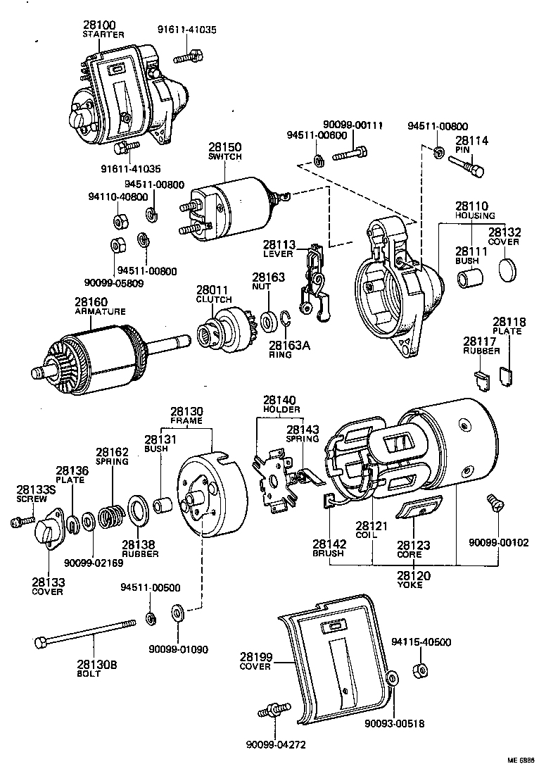 28142-10021 BRUSH, STARTER product image
