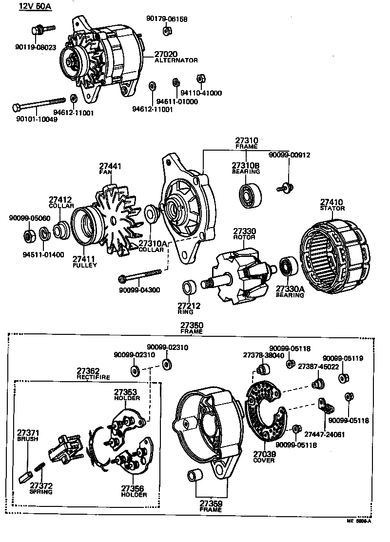 27020-12040 ALTERNATOR ASSY product image