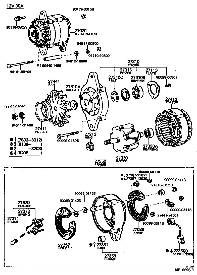 27020-12040 ALTERNATOR ASSY product image