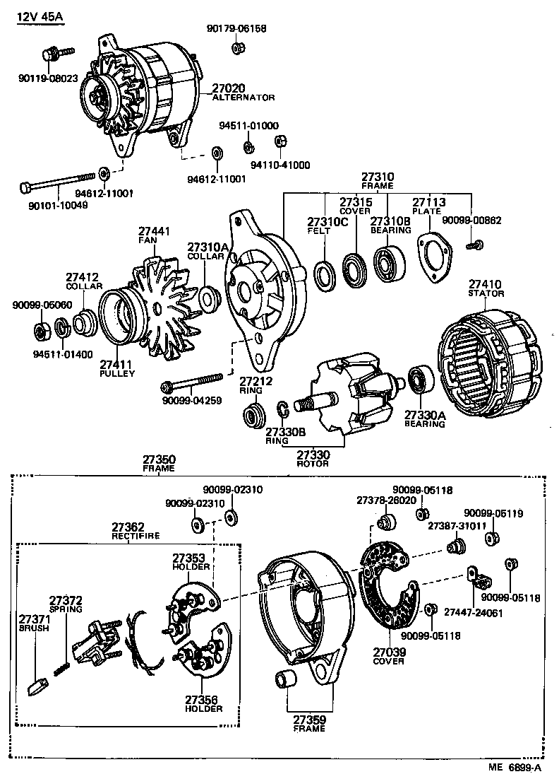 27020-12040 ALTERNATOR ASSY product image
