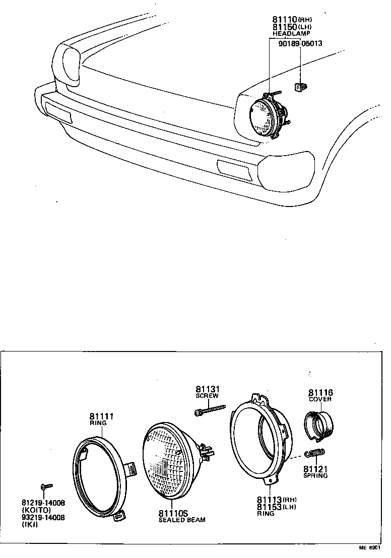 81110-80077 HEADLAMP ASSY, RH product image