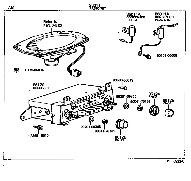 86203-10060 WIRE, STEREO COMPONENT, NO.1 product image