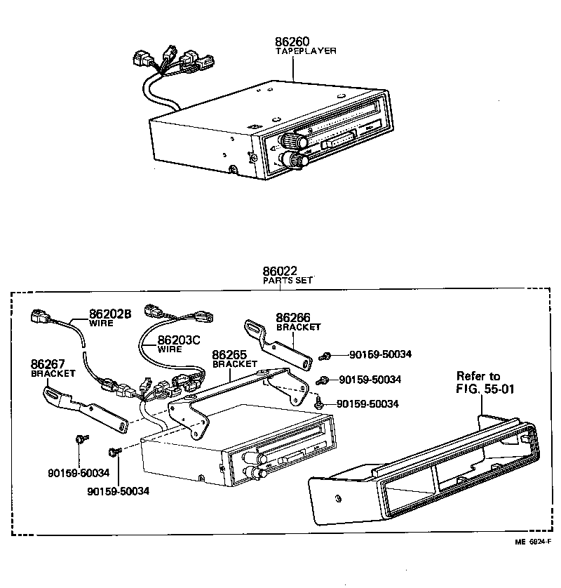 86203-10060 WIRE, STEREO COMPONENT, NO.1 product image