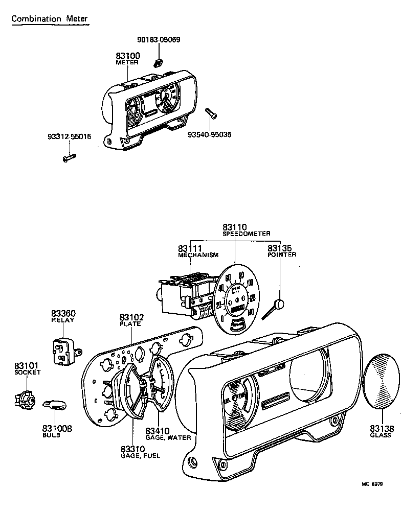 83138-26010 GLASS, SPEEDOMETER product image