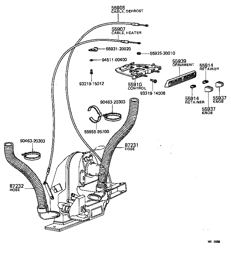 55902-95701 CONTROL ASSY, HEATER OR BOOST VENTILATOR product image