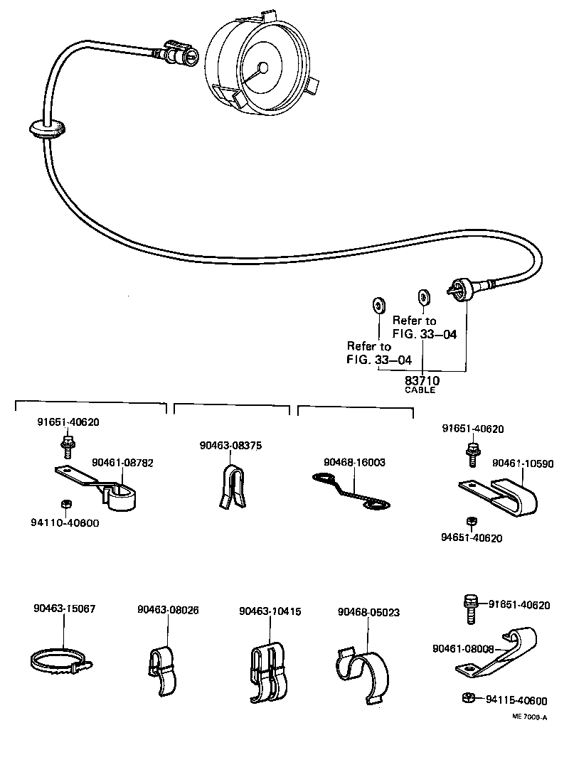 83110-36033 SPEEDOMETER ASSY product image