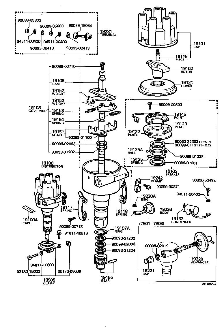 19103-60060 BREAKER SUB-ASSY, DISTRIBUTOR product image