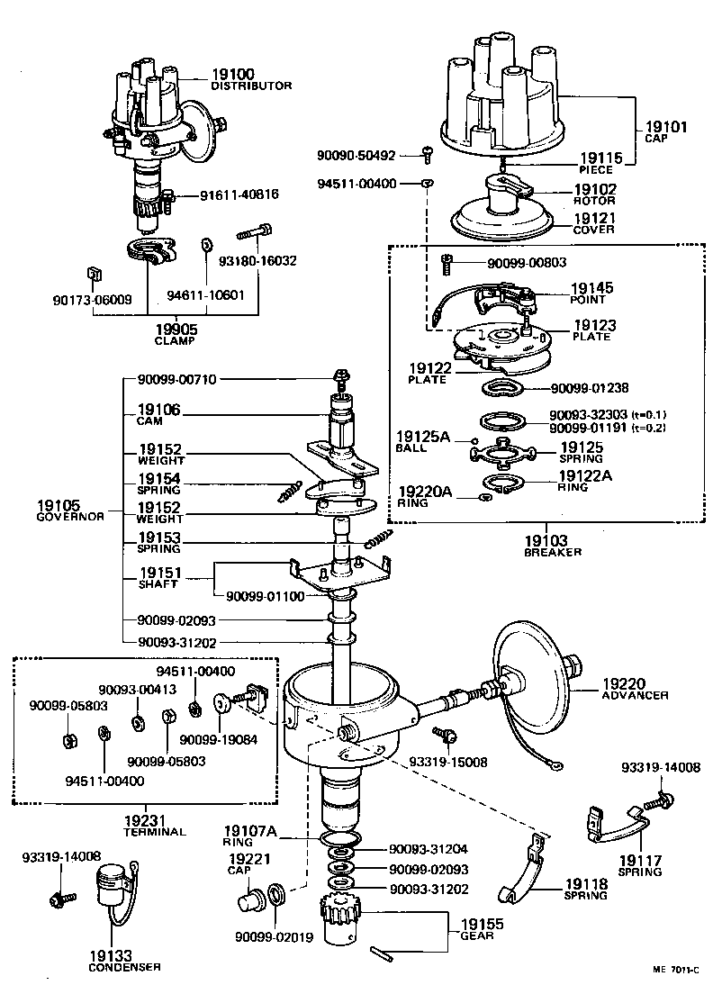 19100-34220 DISTRIBUTOR ASSY product image