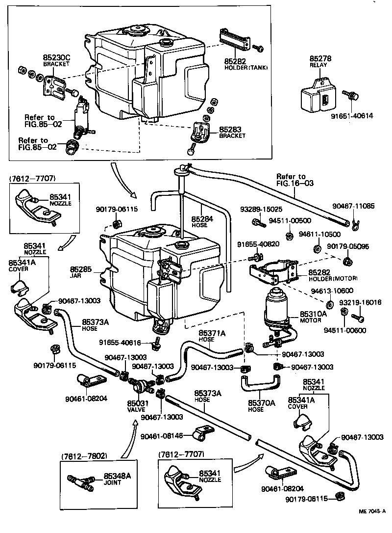 85045-22010 NOZZLE, HEADLAMP CLEANER WASHER product image